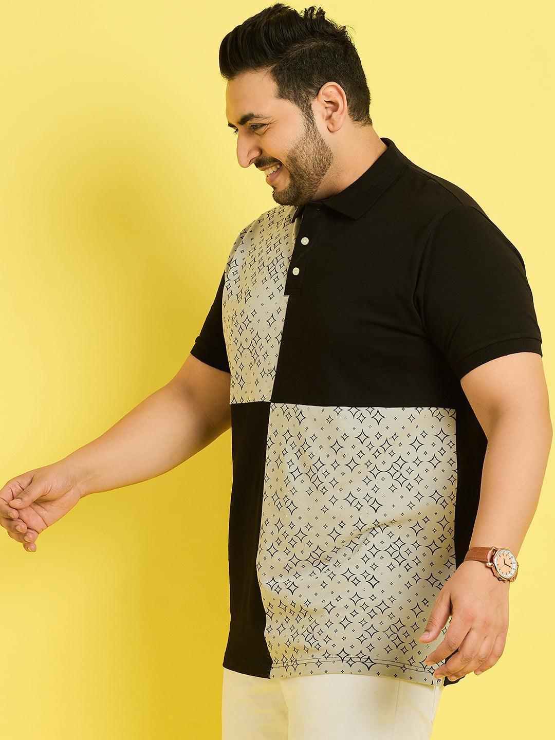 Men Plus Size Vagur Colorblock Polo Tshirt - Image 3