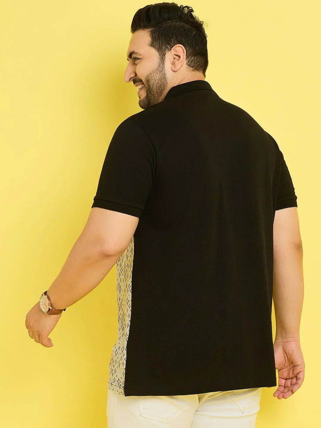 Men Plus Size Vagur Colorblock Polo Tshirt - Image 5