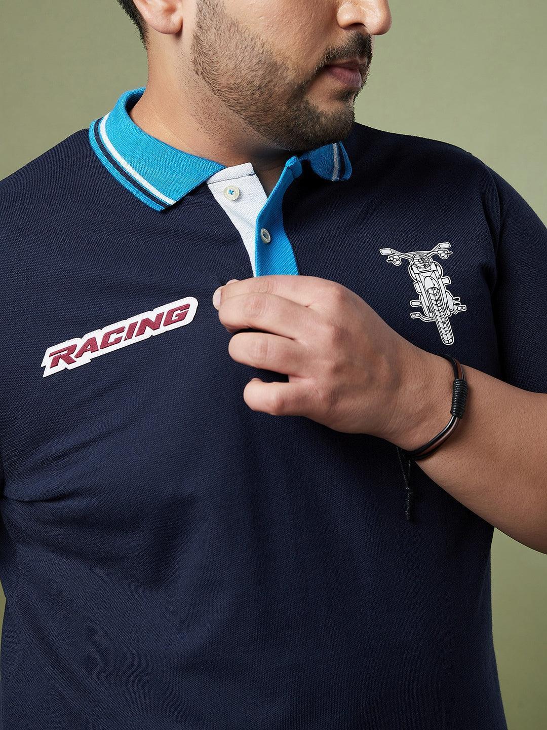 Men Plus Size Valve Colorblock Polo Tshirt - Image 6