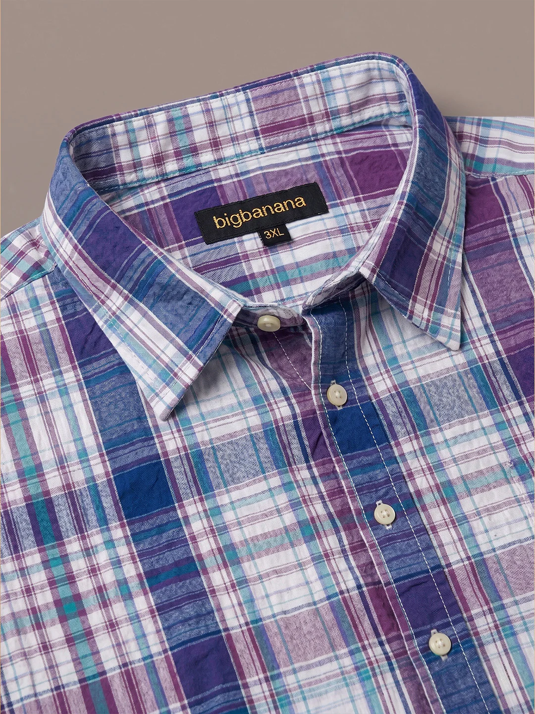 Men Plus Size Velmior Multi Check Shirts - Image 4