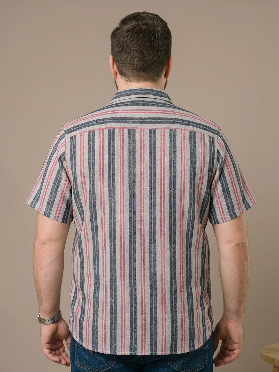 Men Plus Size Veltrion Multi Textured Shirts - Image 2