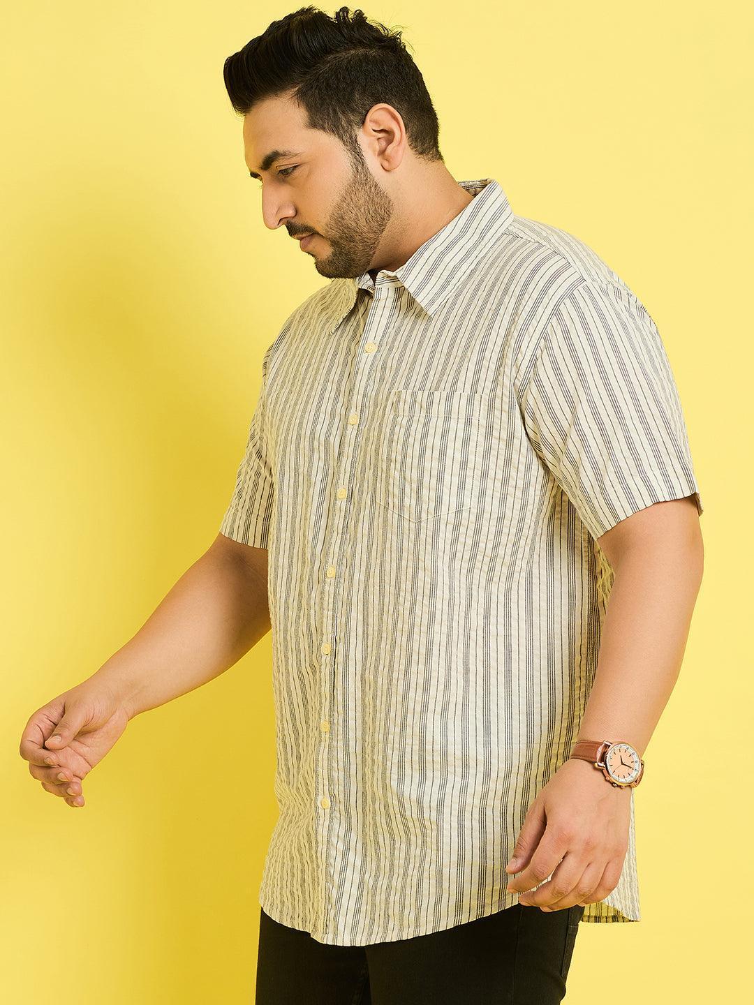 Men Plus Size Ventura Striped Shirt - Image 3