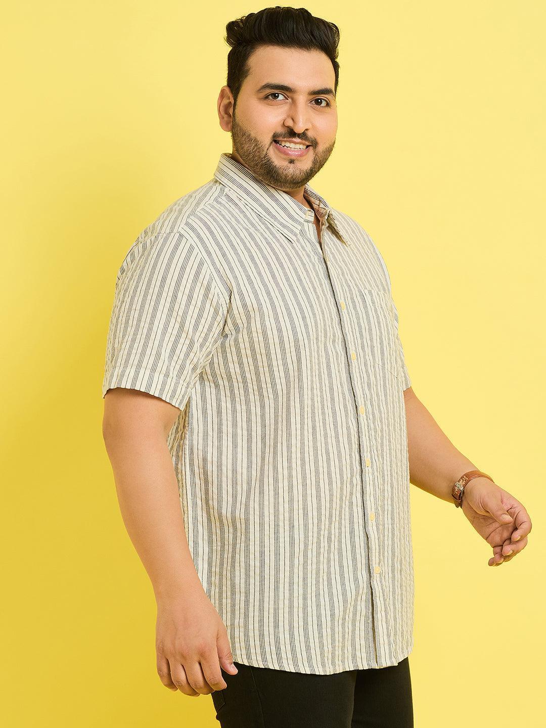 Men Plus Size Ventura Striped Shirt - Image 4