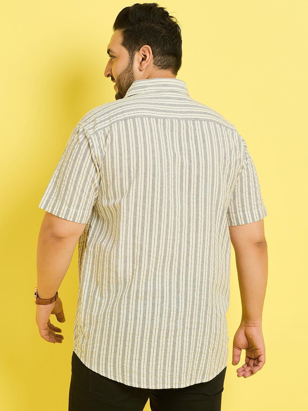 Men Plus Size Ventura Striped Shirt - Image 5