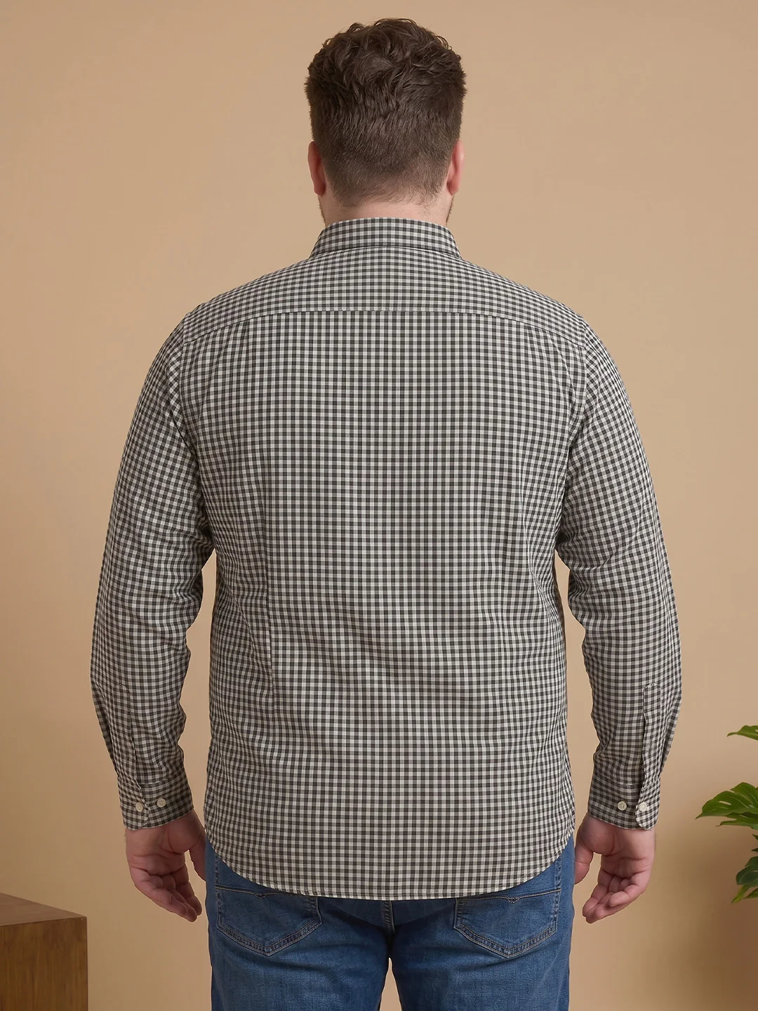 Men Plus Size Venzara Multi Check Shirts - Image 3