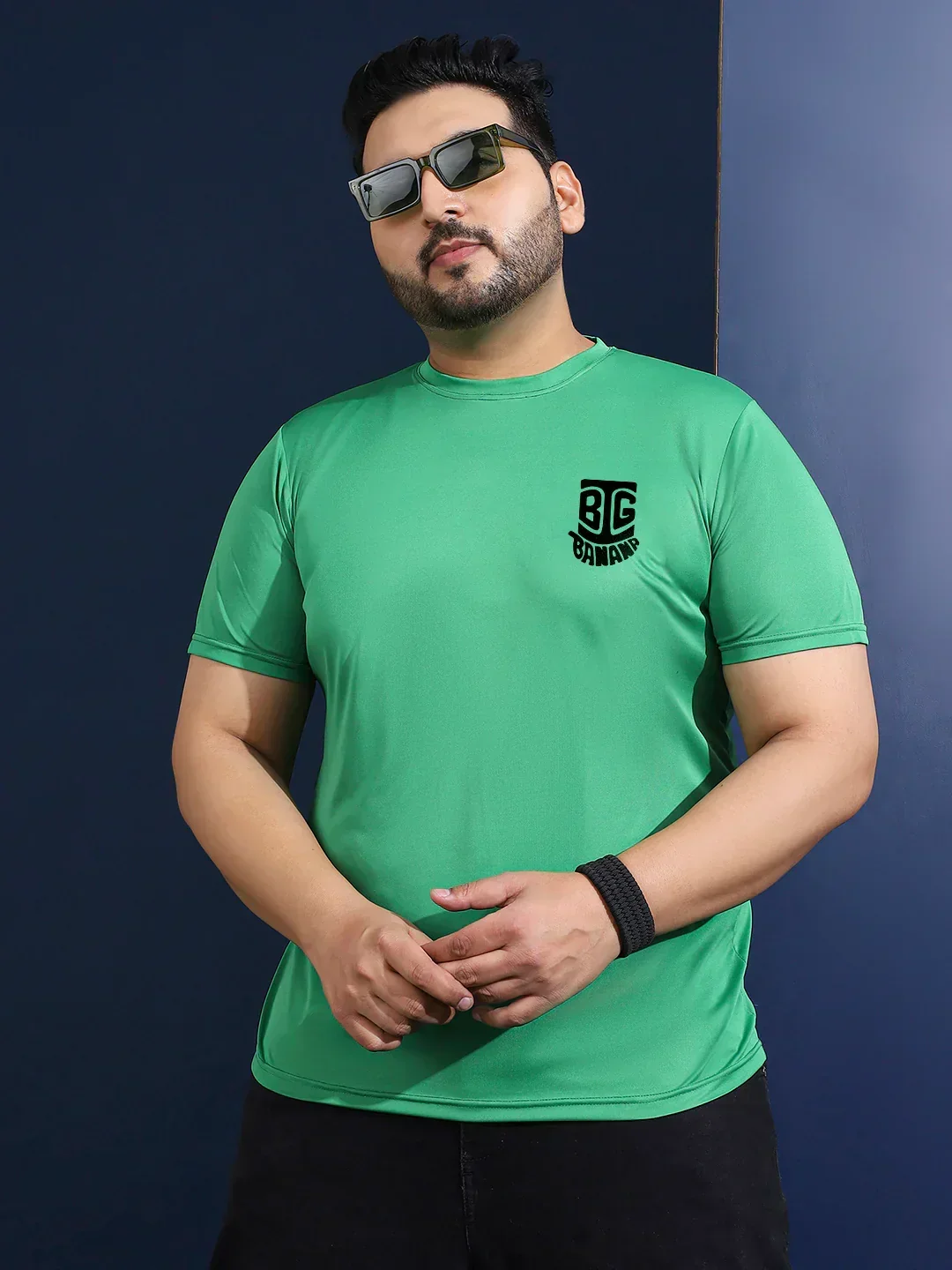 Men Plus Size Vibend Printed Green Round Neck Tshirt - Image 8