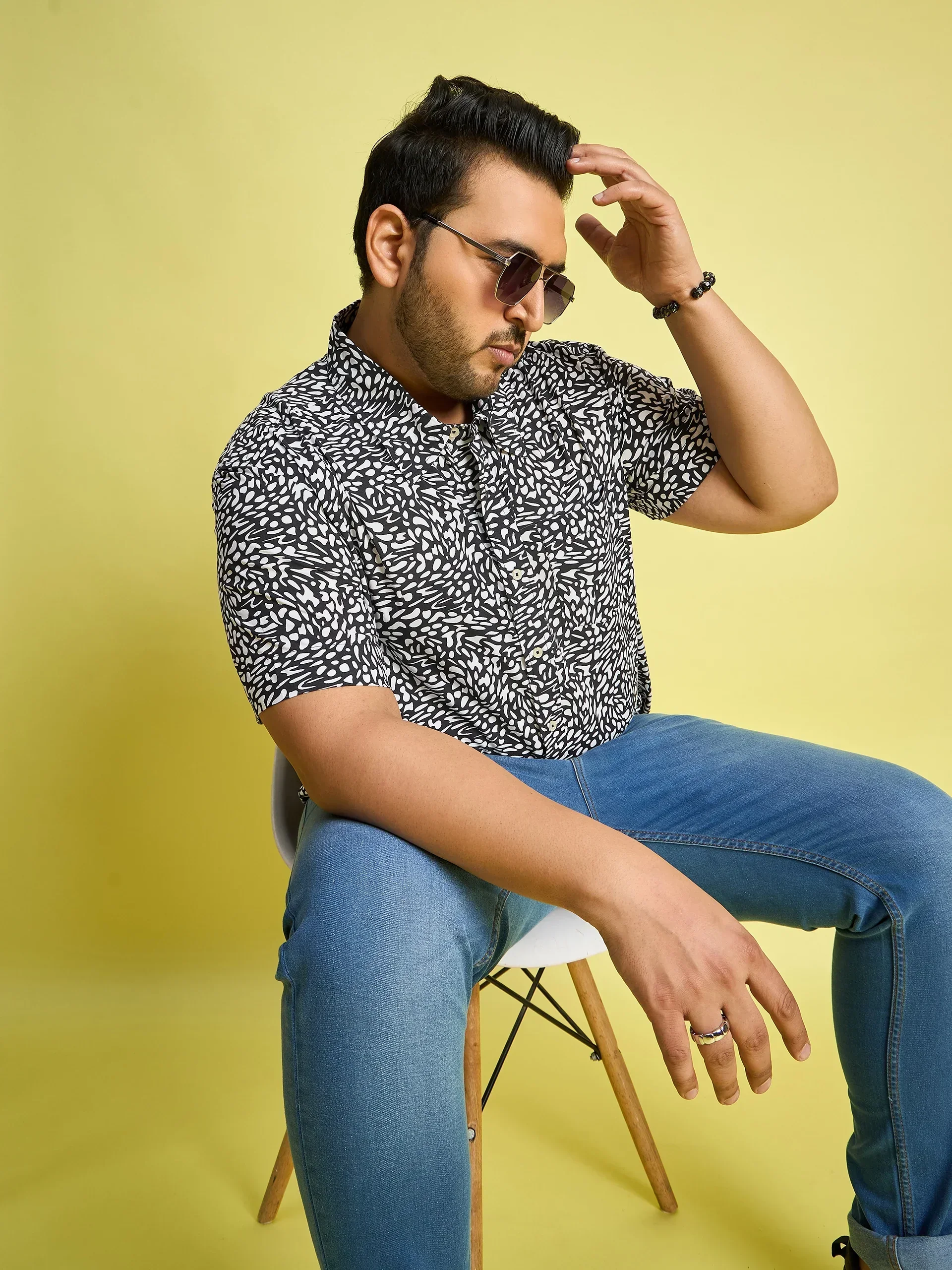 Men Plus Size Vienna Printed Shirt - Image 7