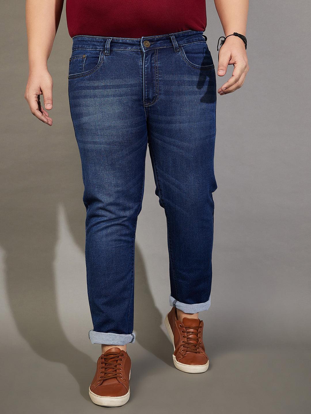 Men Plus Size Vipazu Solid Jeans - Image 2