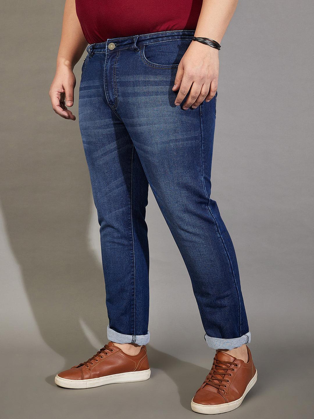 Men Plus Size Vipazu Solid Jeans - Image 3