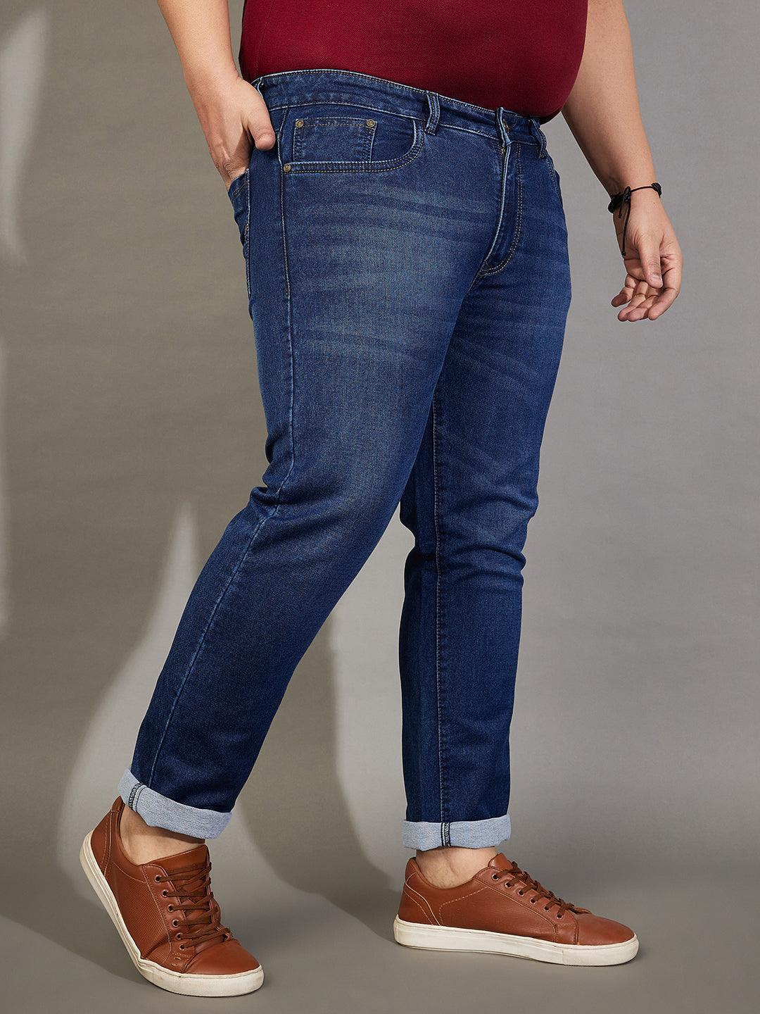 Men Plus Size Vipazu Solid Jeans - Image 4