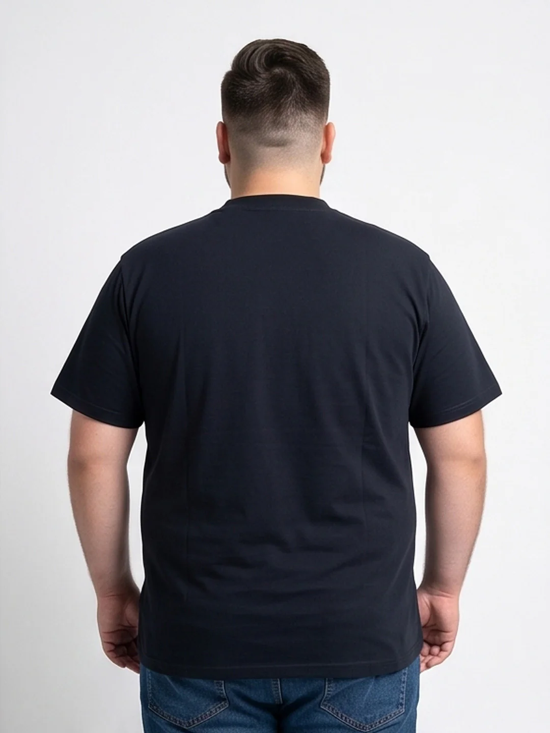 Men Plus Size Wildword Black Printed Round Neck - Image 4