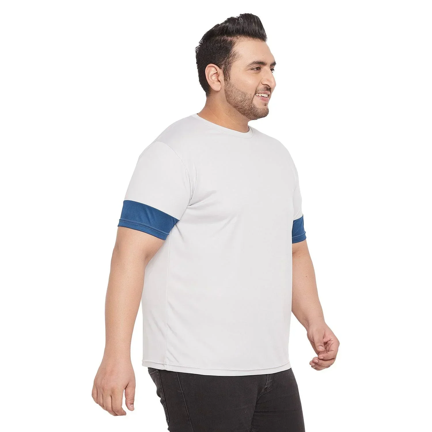 Men Plus Size Willbert Solid Round Neck Tshirt - Image 4