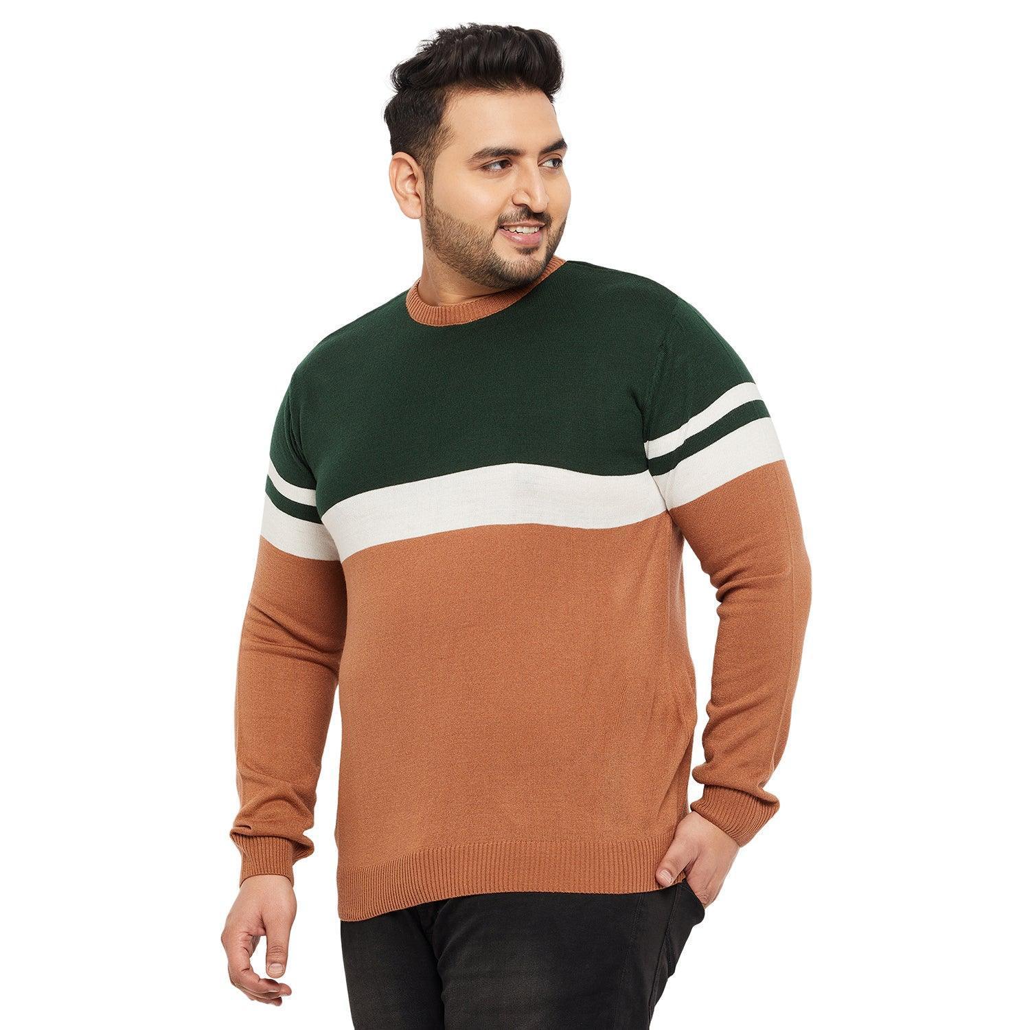 Men Plus Size Windser Striped Sweater - Image 3