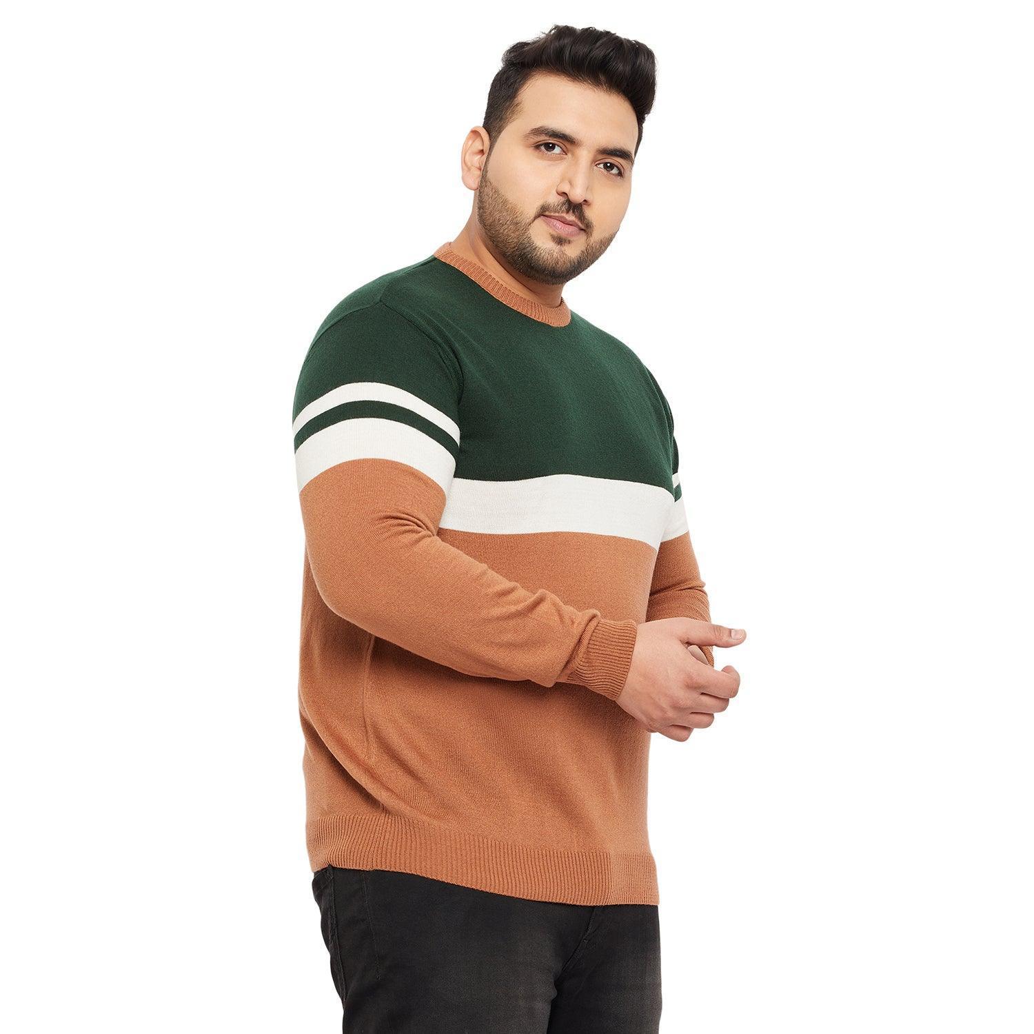 Men Plus Size Windser Striped Sweater - Image 4