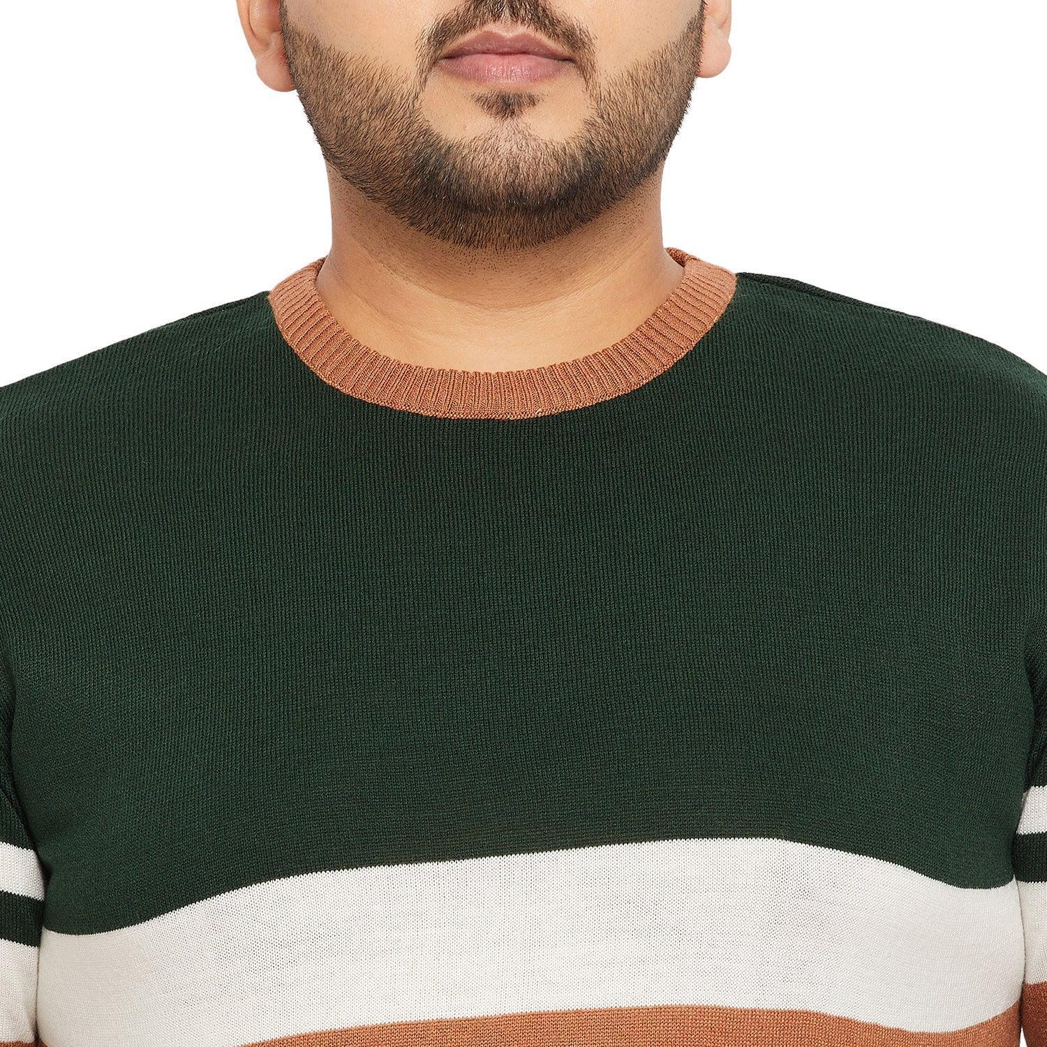 Men Plus Size Windser Striped Sweater - Image 6