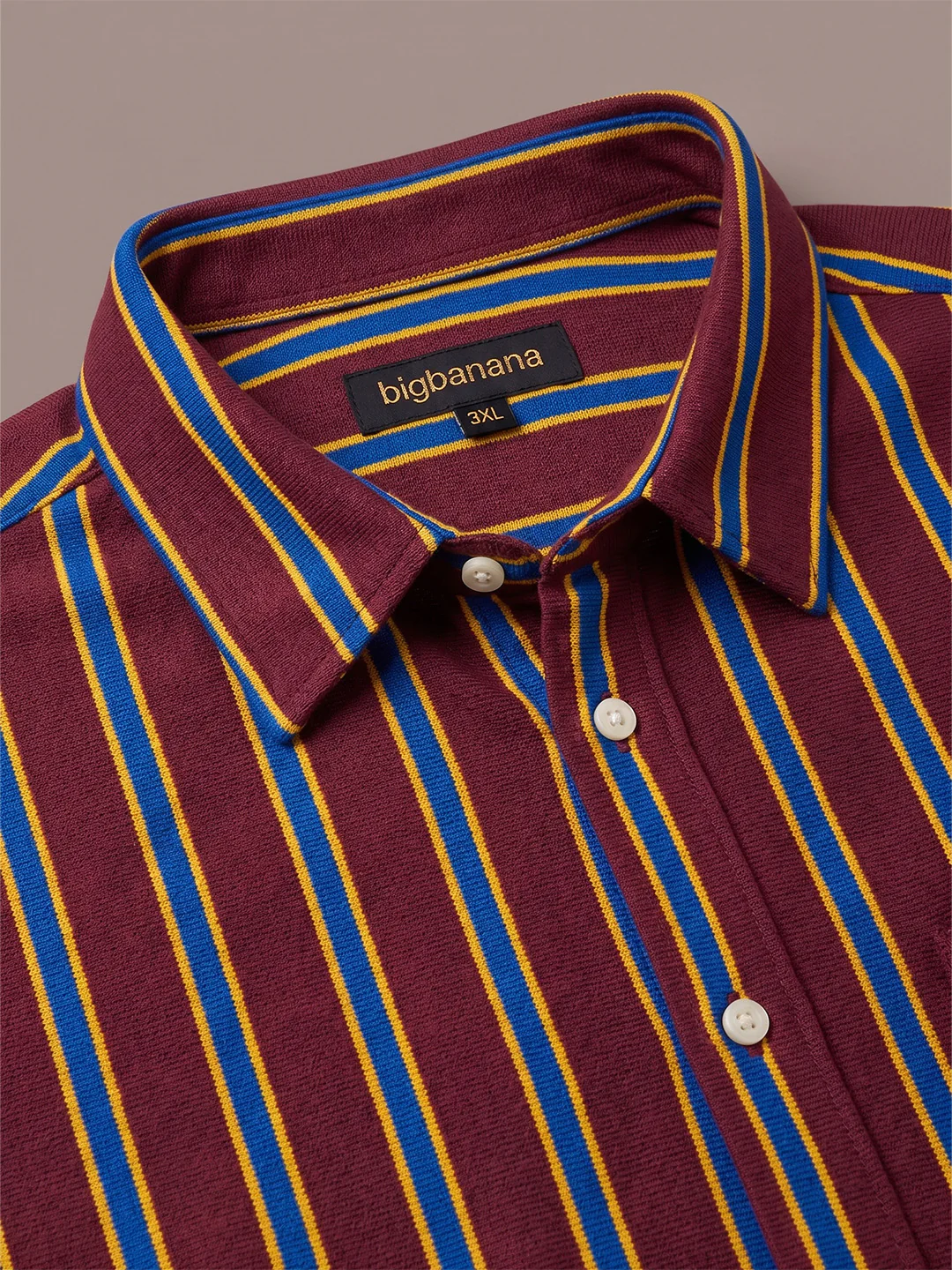 Men Plus Size Winewave Multi Striped Shirts - Image 5