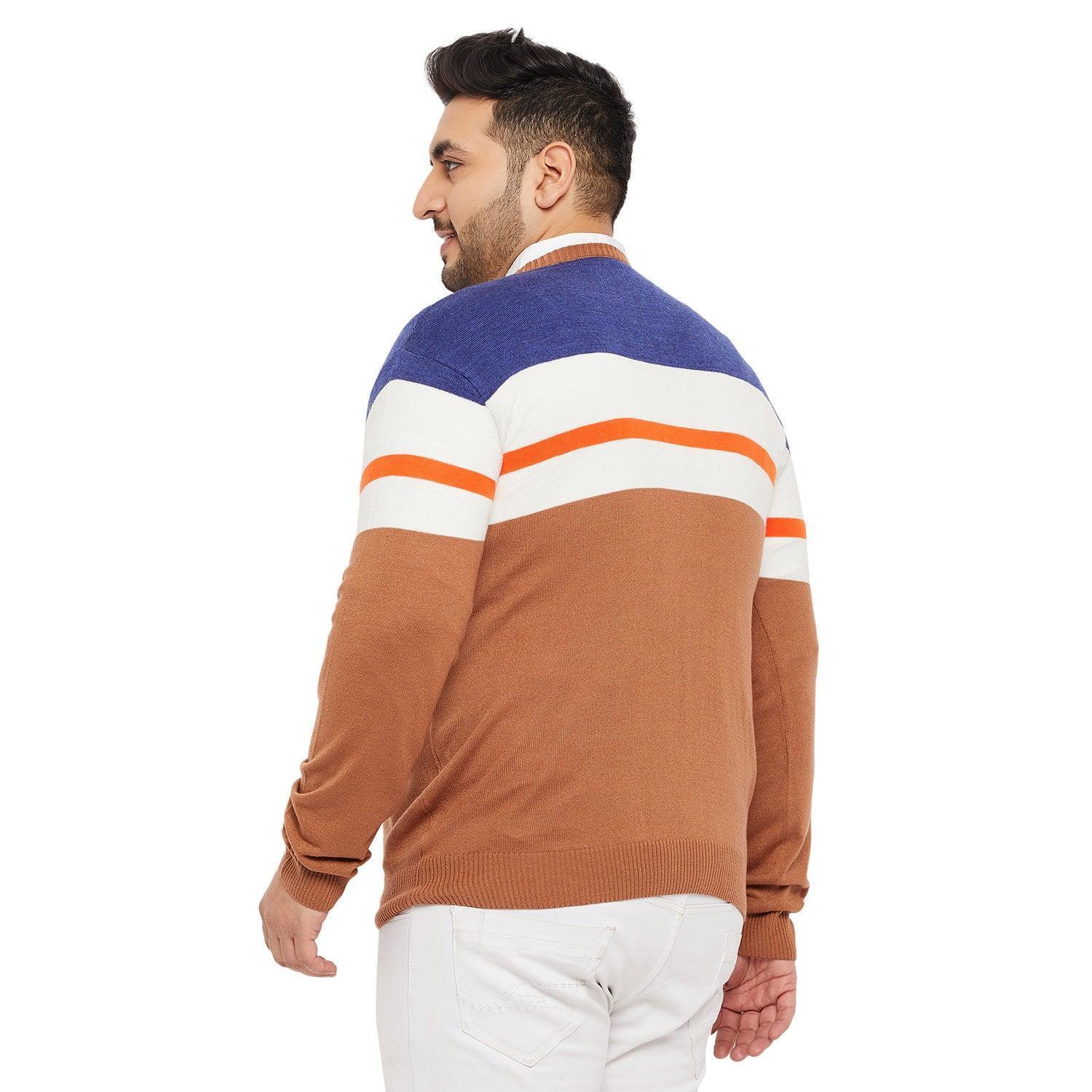 Men Plus Size Wish Striped Sweater - Image 5