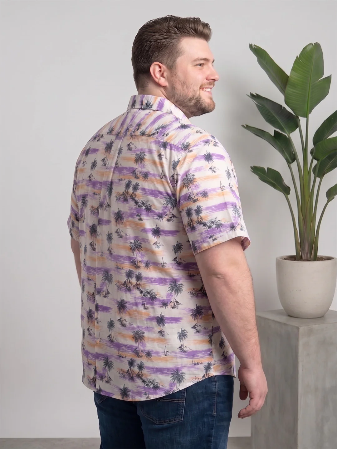 Men Plus Size Wisteria Multi Printed Shirts - Image 2