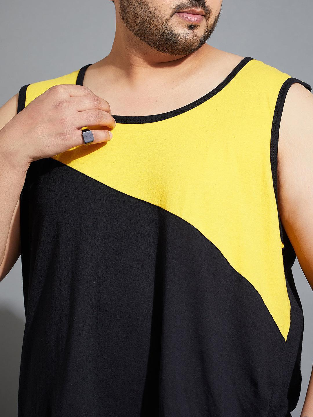 Men Plus Size Wood-10 Colorblock Vest - Image 6