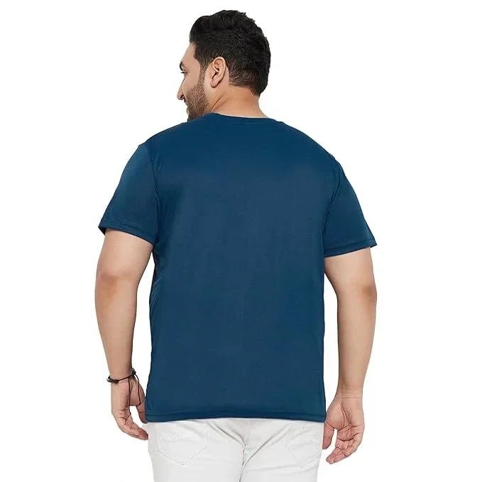 Men Plus Size Yang Colorblock Round Neck Tshirt - Image 6