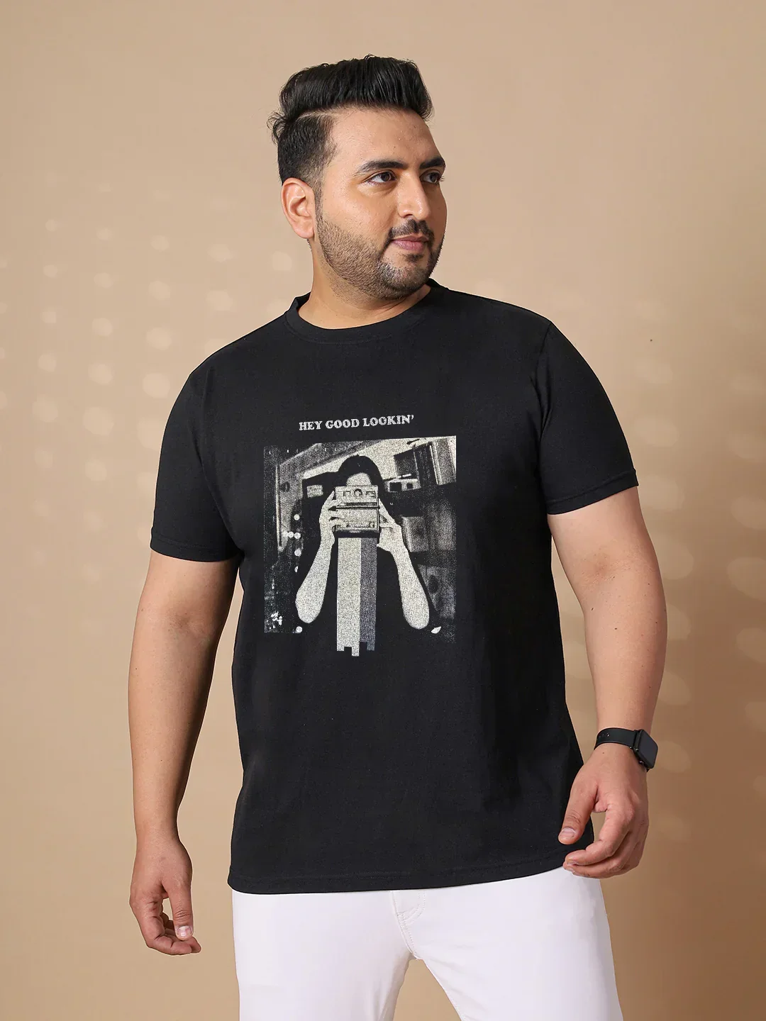 Men Plus Size Yee Striped Black Round Neck Tshirt - Image 2