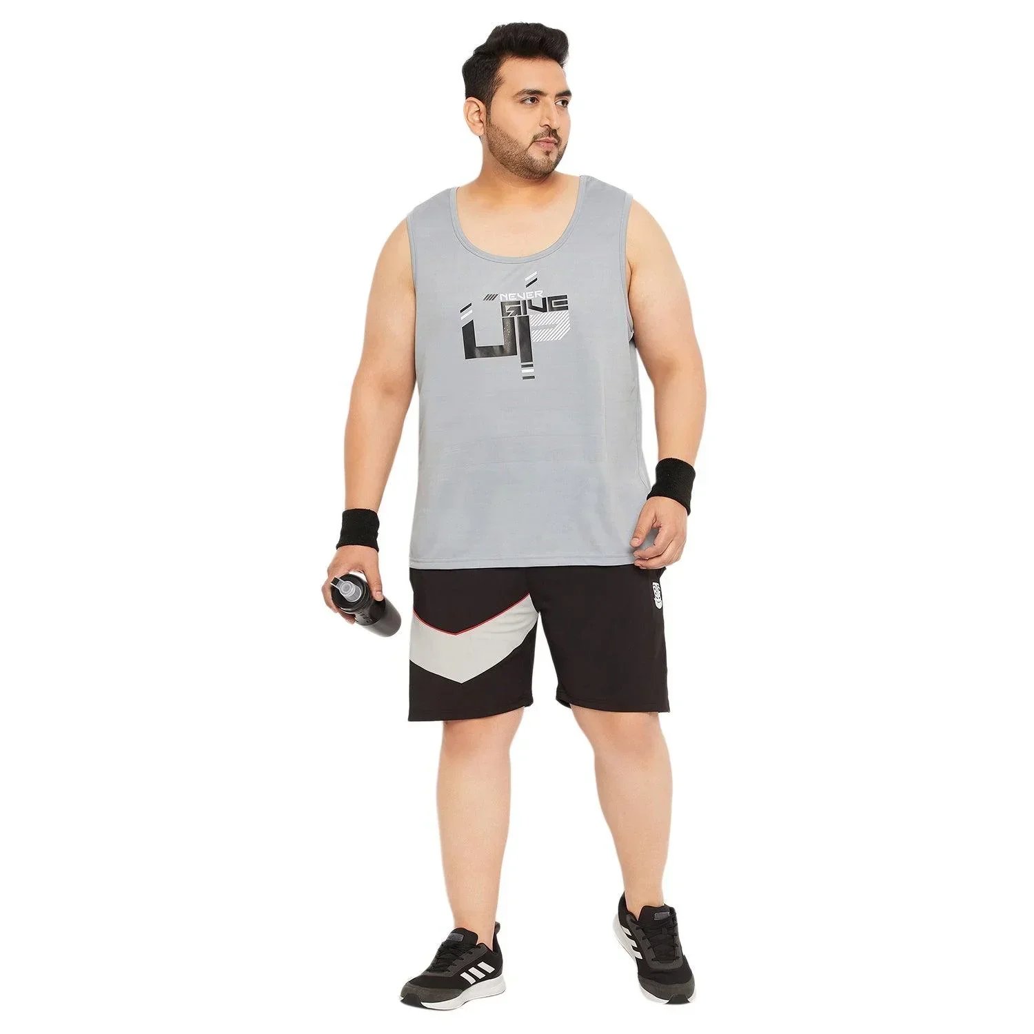 Men Plus Size Yokio Colorblock Shorts - Image 2