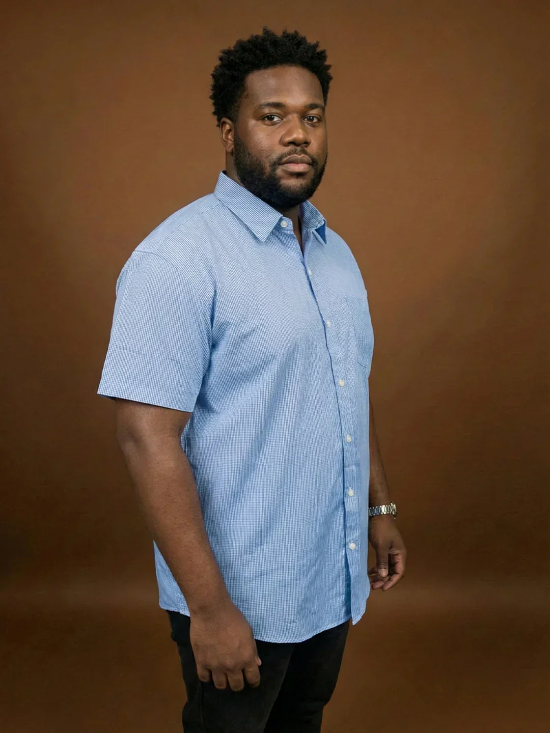 Men Plus Size Yuna Multicolor Checkered Casual Shirt - Image 2