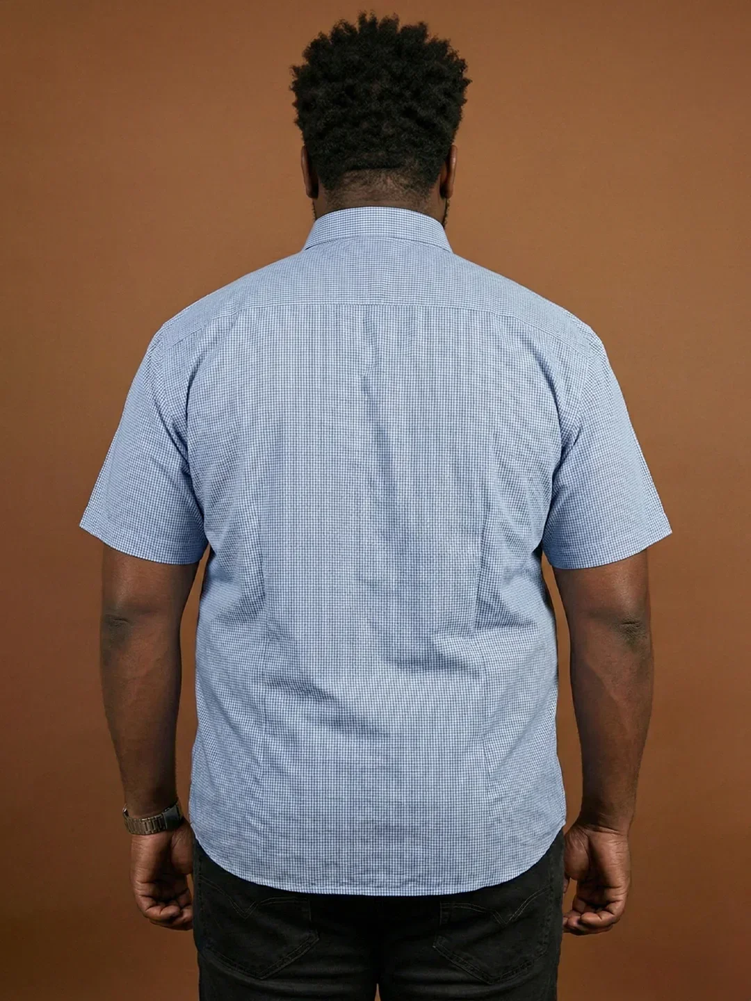 Men Plus Size Yuna Multicolor Checkered Casual Shirt - Image 4