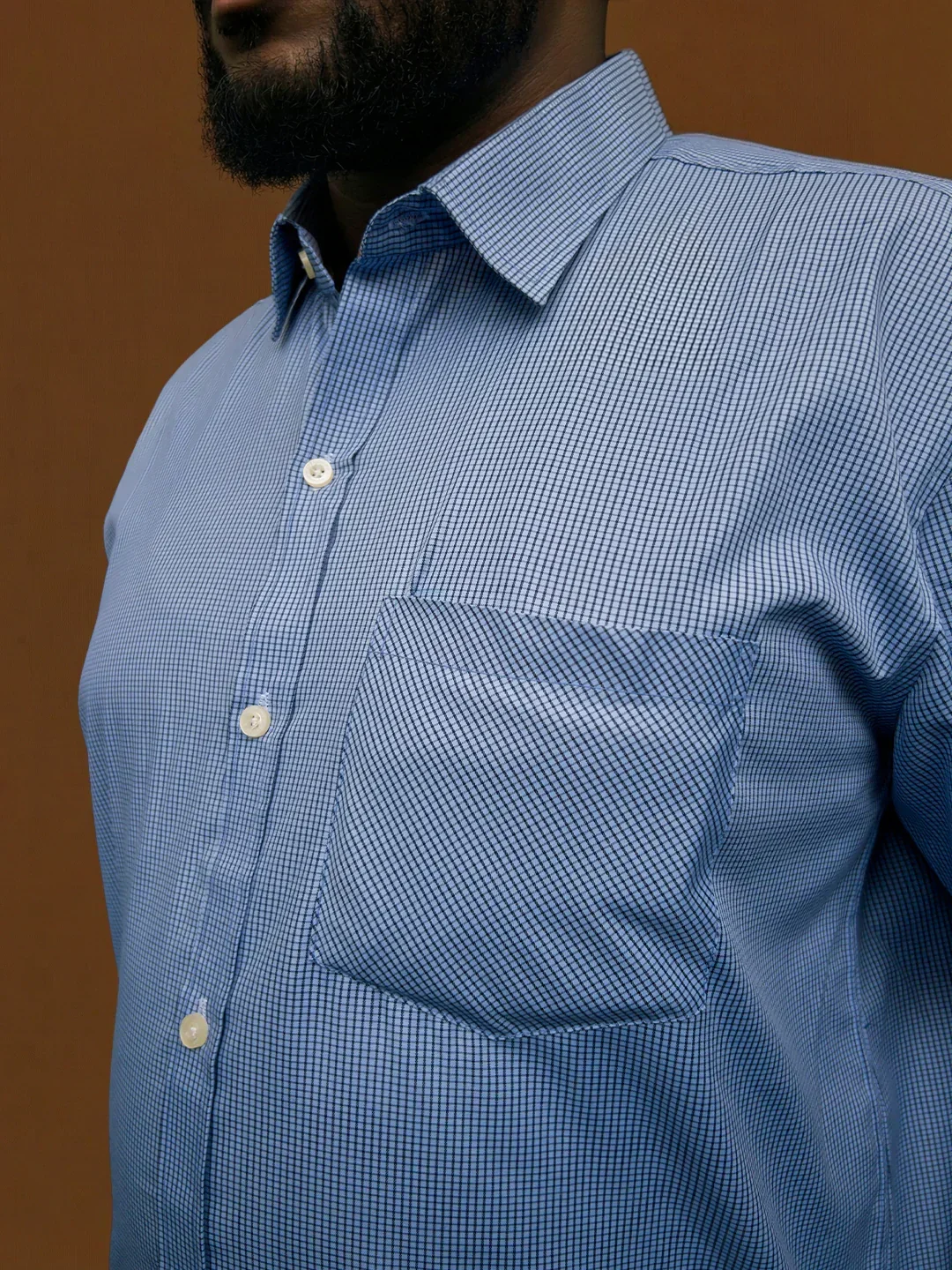 Men Plus Size Yuna Multicolor Checkered Casual Shirt - Image 5