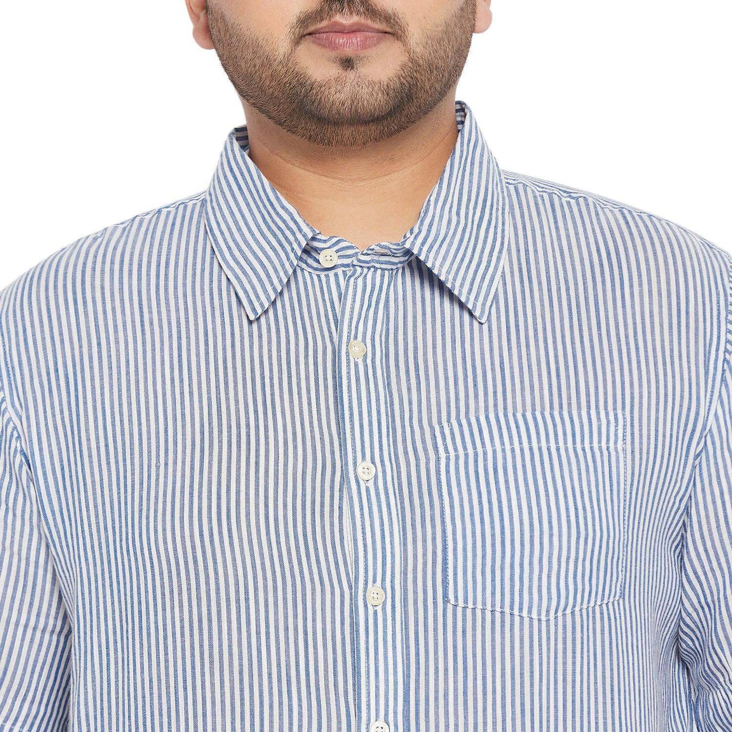 Men Plus Size Zach Striped Shirt - Image 6