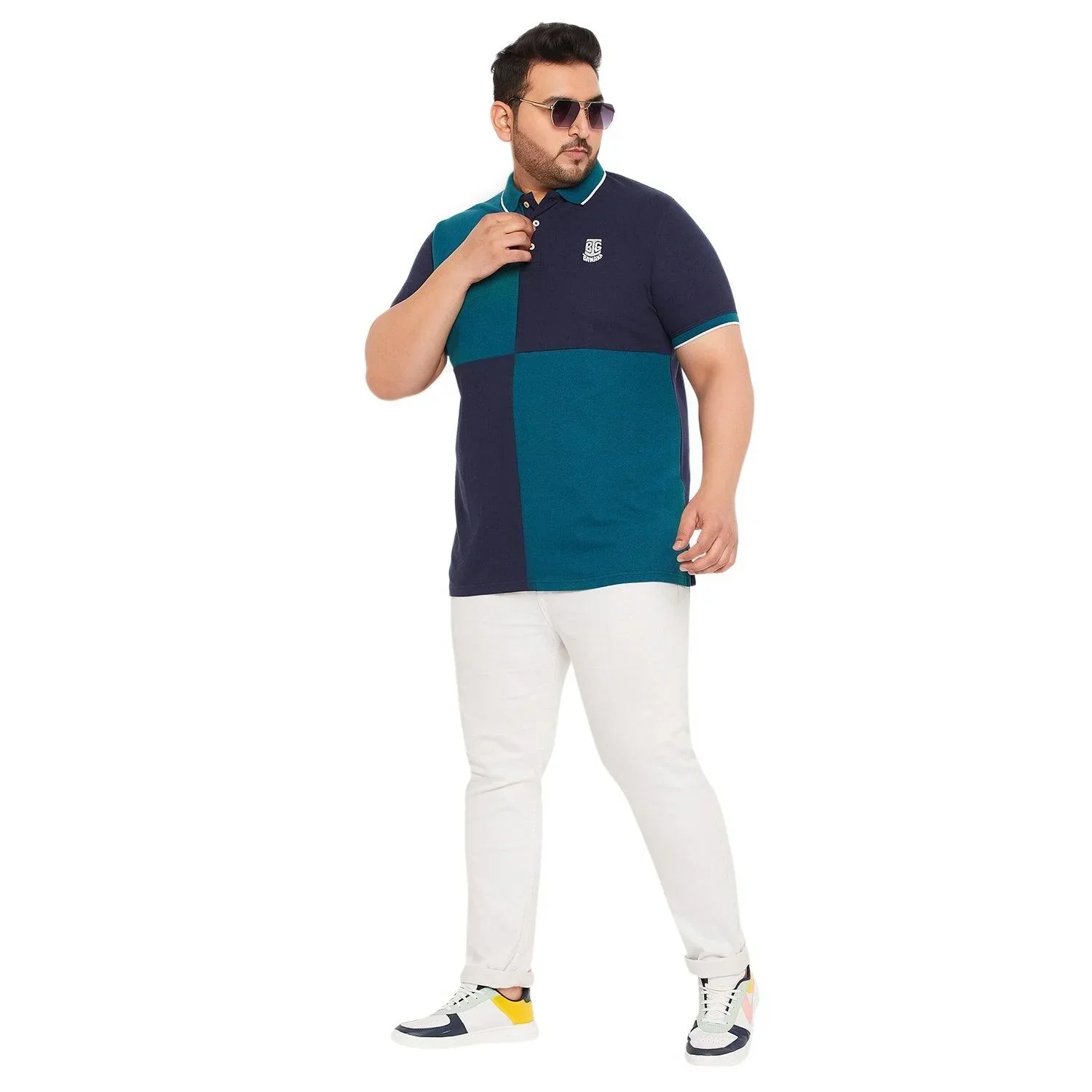 Men Plus Size Zarago Colorblock Polo Tshirt - Image 2
