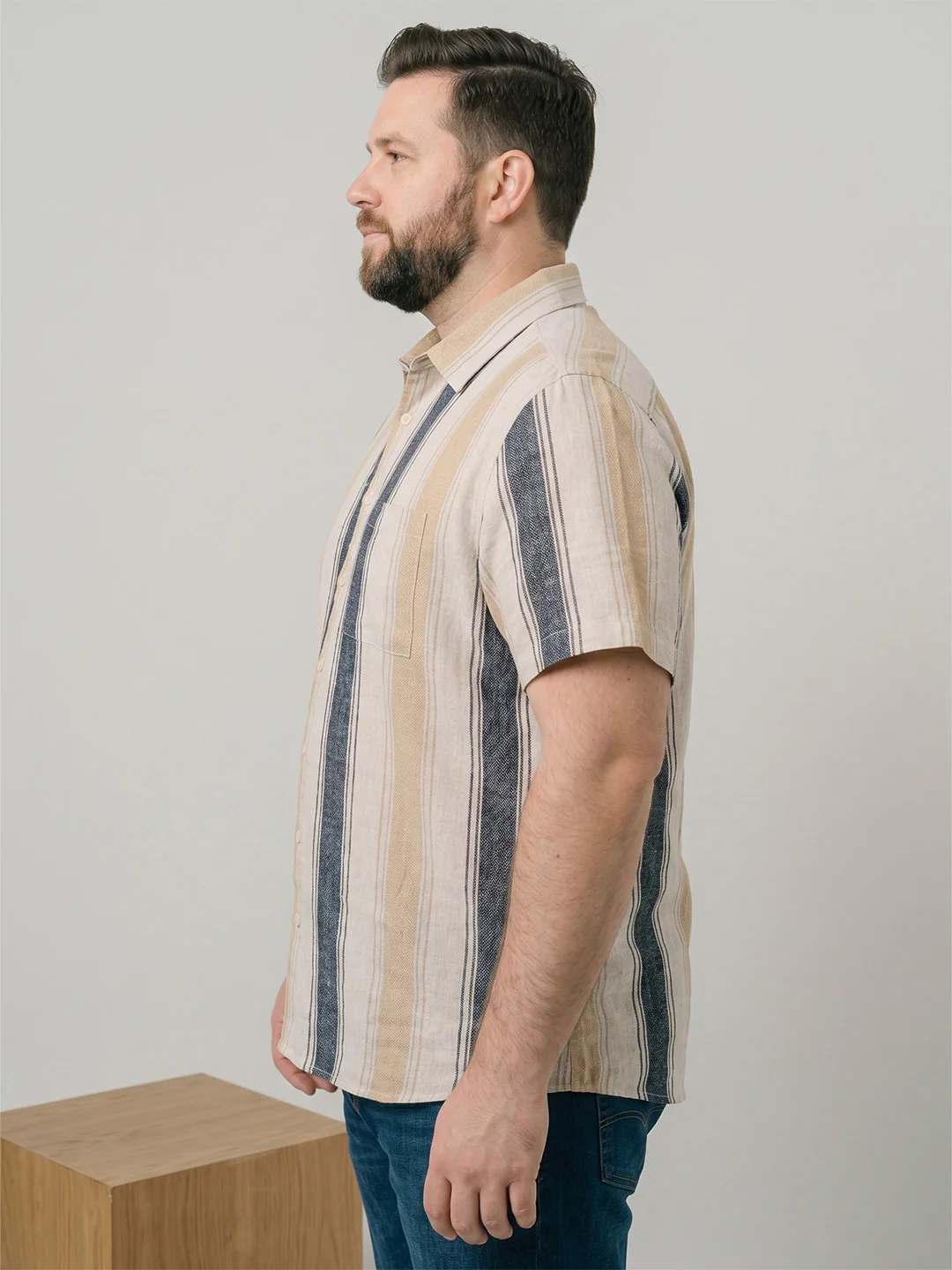 Men Plus Size Zarnok Multi Textured Shirts - Image 2