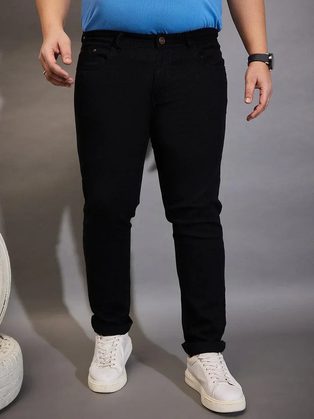 Men Plus Size Zenith Solid Jeans