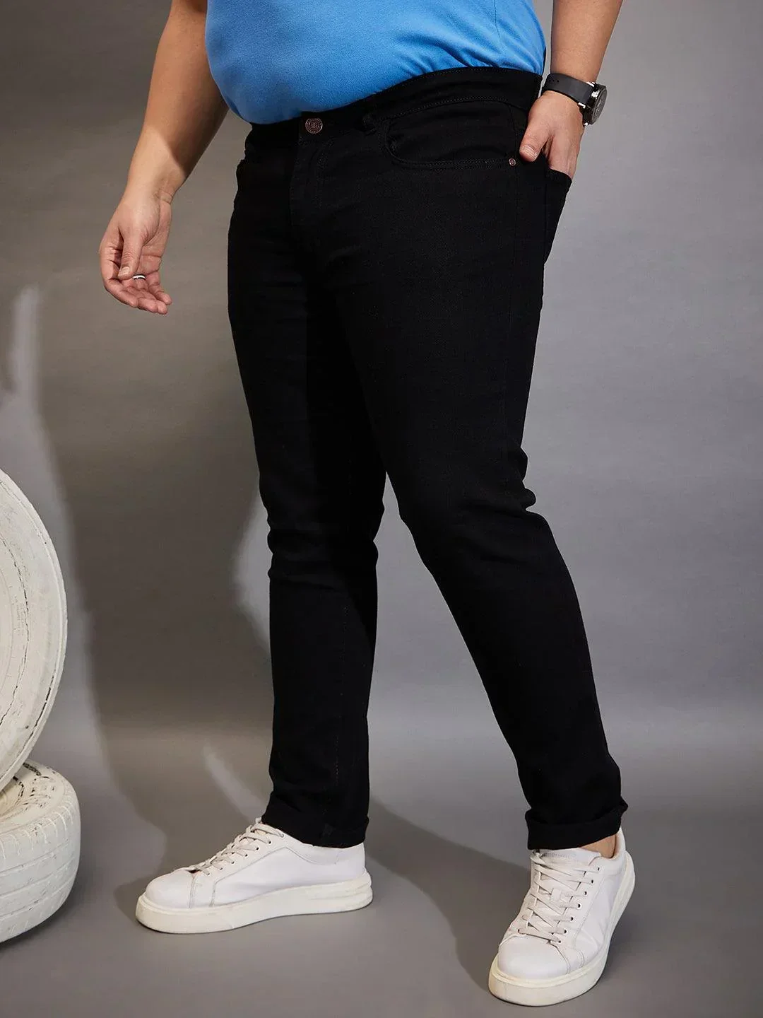 Men Plus Size Zenith Solid Jeans - Image 3