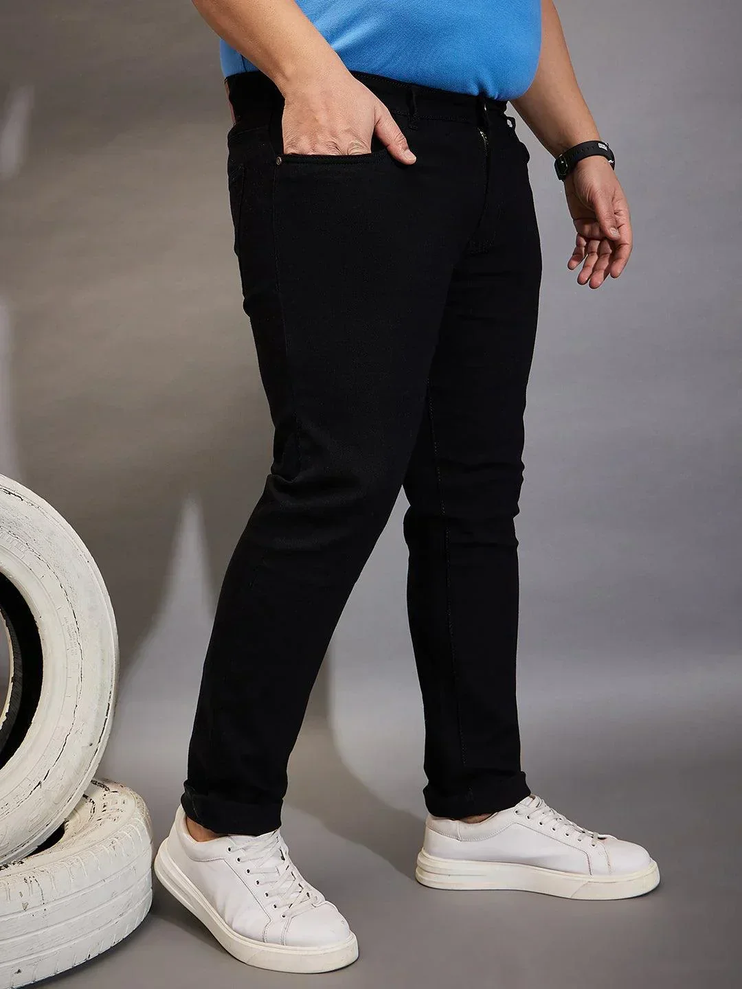 Men Plus Size Zenith Solid Jeans - Image 4
