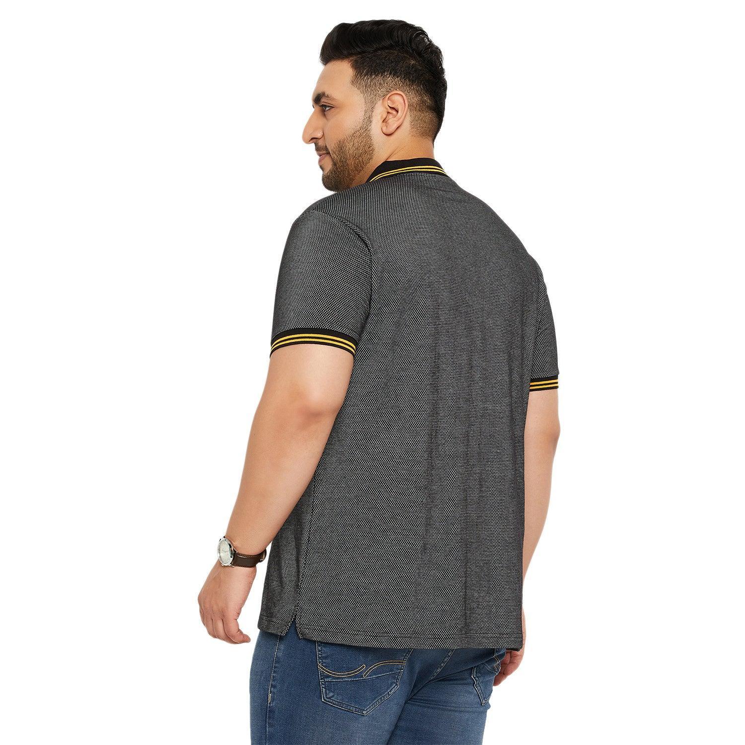Men Plus Size Ziller Textured Polo Tshirt - Image 5