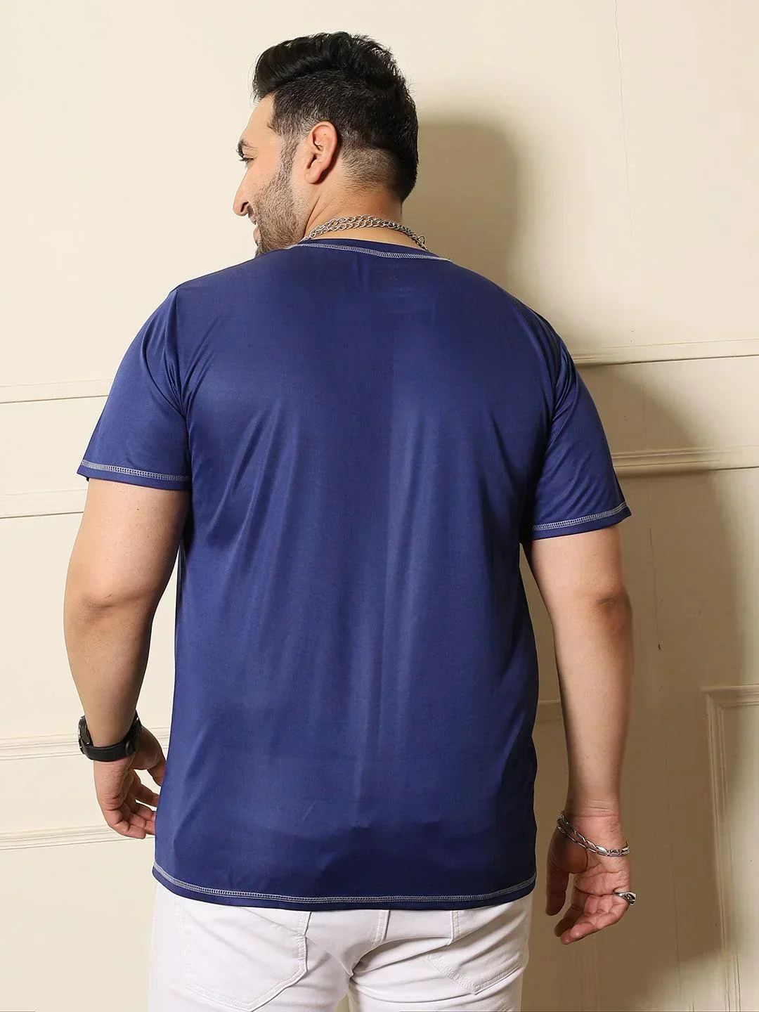 Men Plus Size Zulu-10 Solid Round Neck Tshirt - Image 5